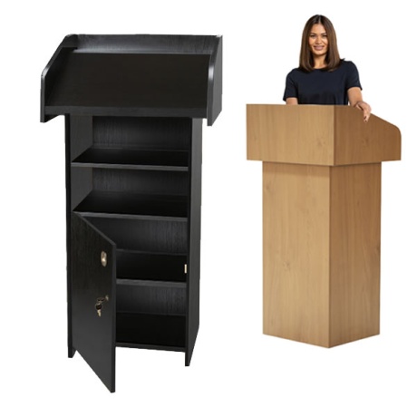 Lectern with Lockable Storage Space